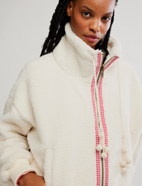 Alpine Sherpa Cardi, White Swan