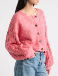 Thistle Cardi, Vintage Rose