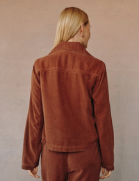 Utility Cropped Coat, Honey Oak