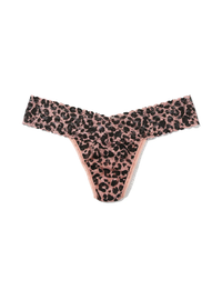 Printed Signature Lace Low Rise Thong, Walk on the Wild Side