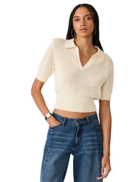 Lark Sweater Top, Cream