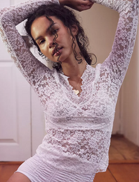 All Day Lace Long Sleeve, Ivory