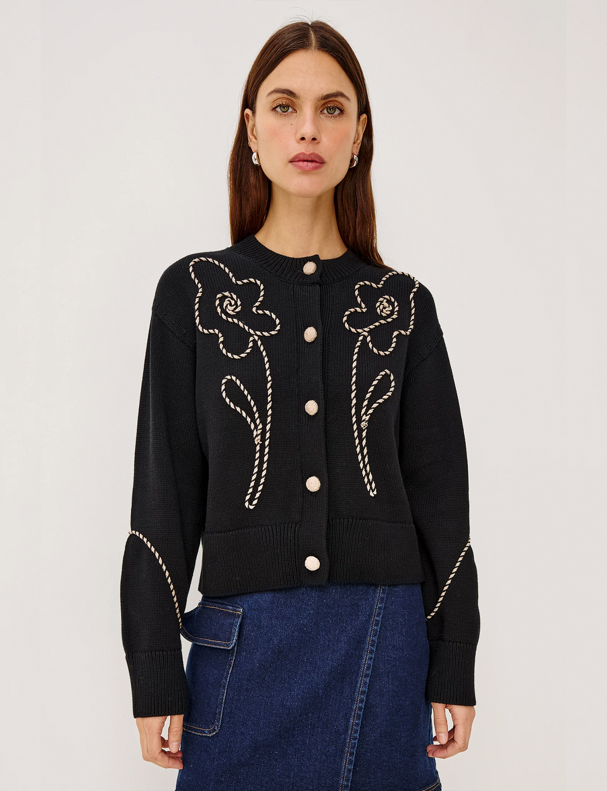 Sybil Cardigan, Western Floral