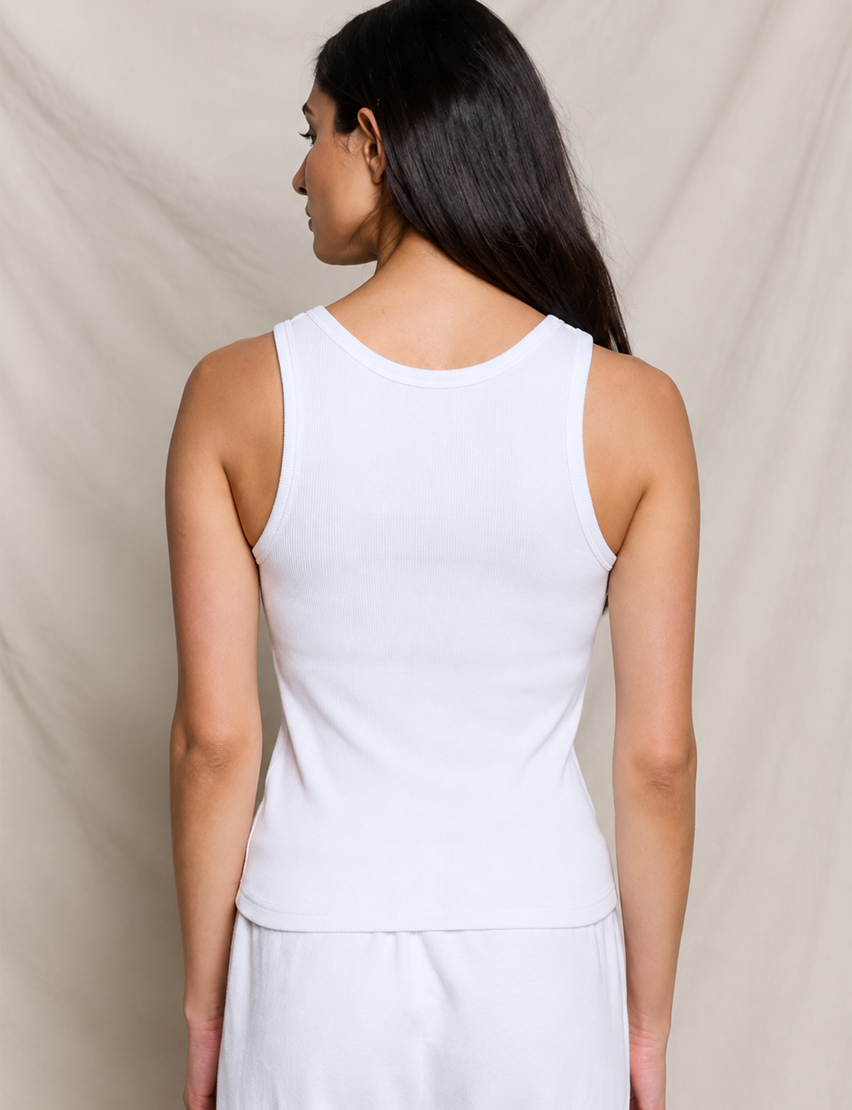 Blondie Long Tank, White
