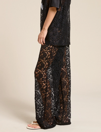 Sheer Lace Pants, Black