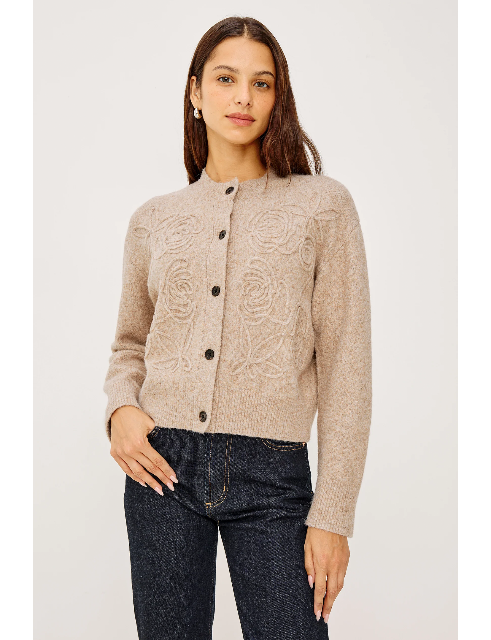 Coralee Cardigan, Sand
