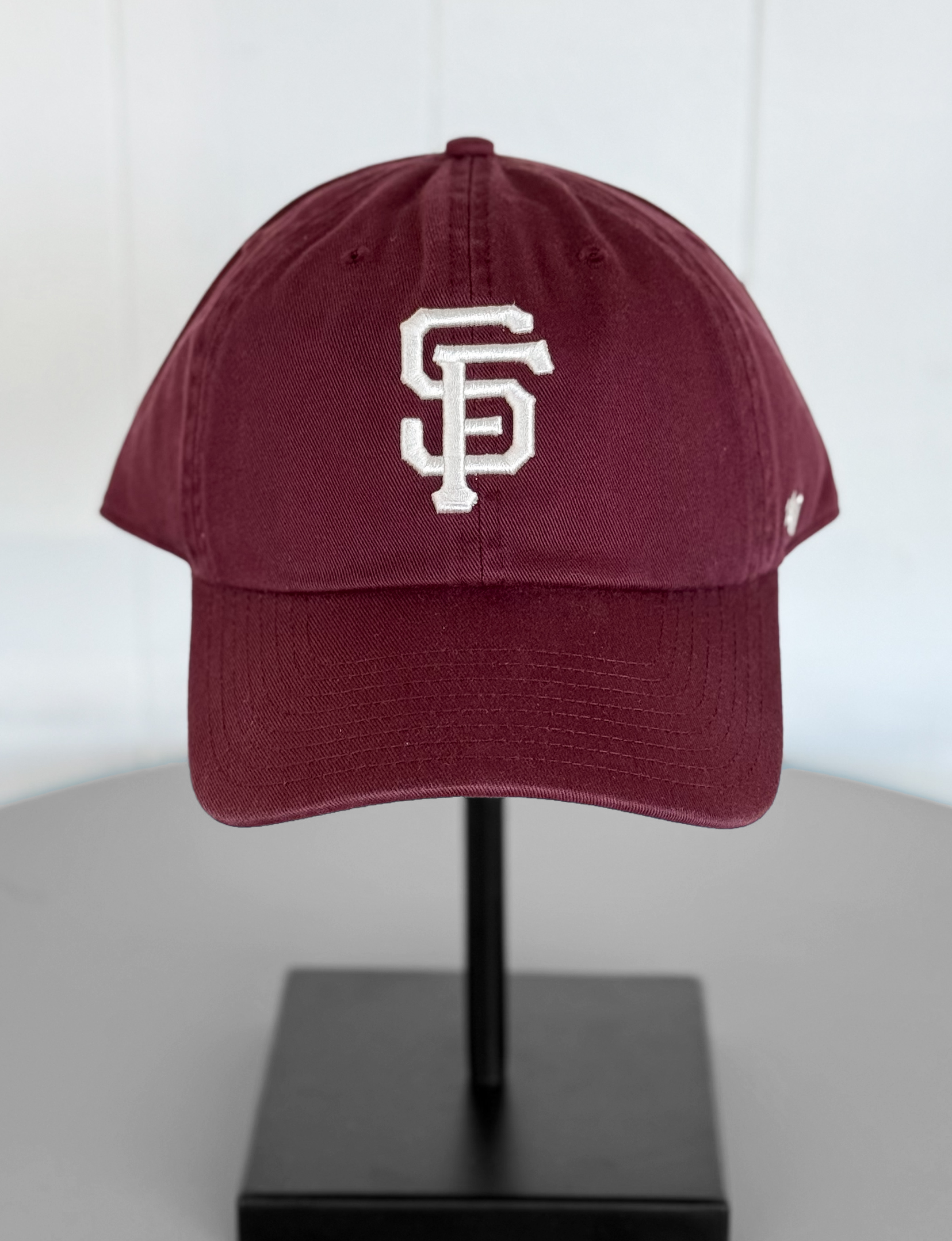 SF Giants Basic Ball Cap, Dark Maroon/White