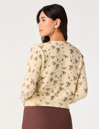 Mary Cardigan, Yellow/Floral