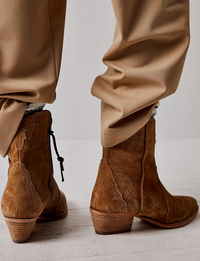 New Frontier Western Boot, Camel Suede