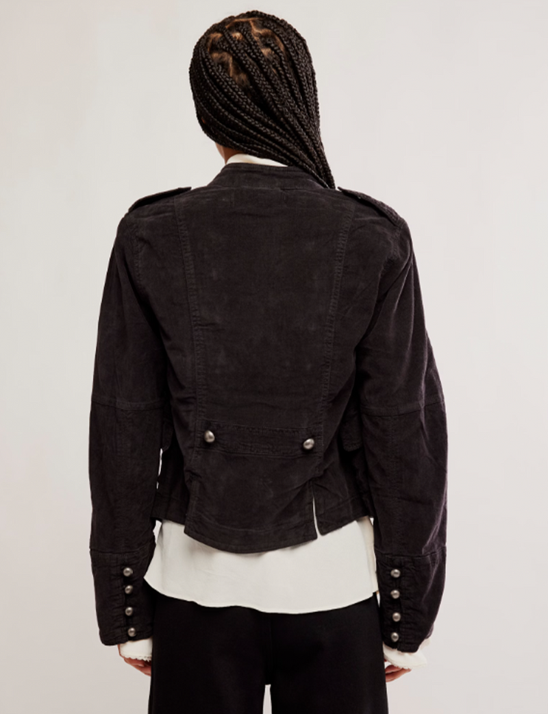 Lotty Velvet Jacket, Black