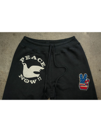 Peace Now Sweatpants, Coal Pigment