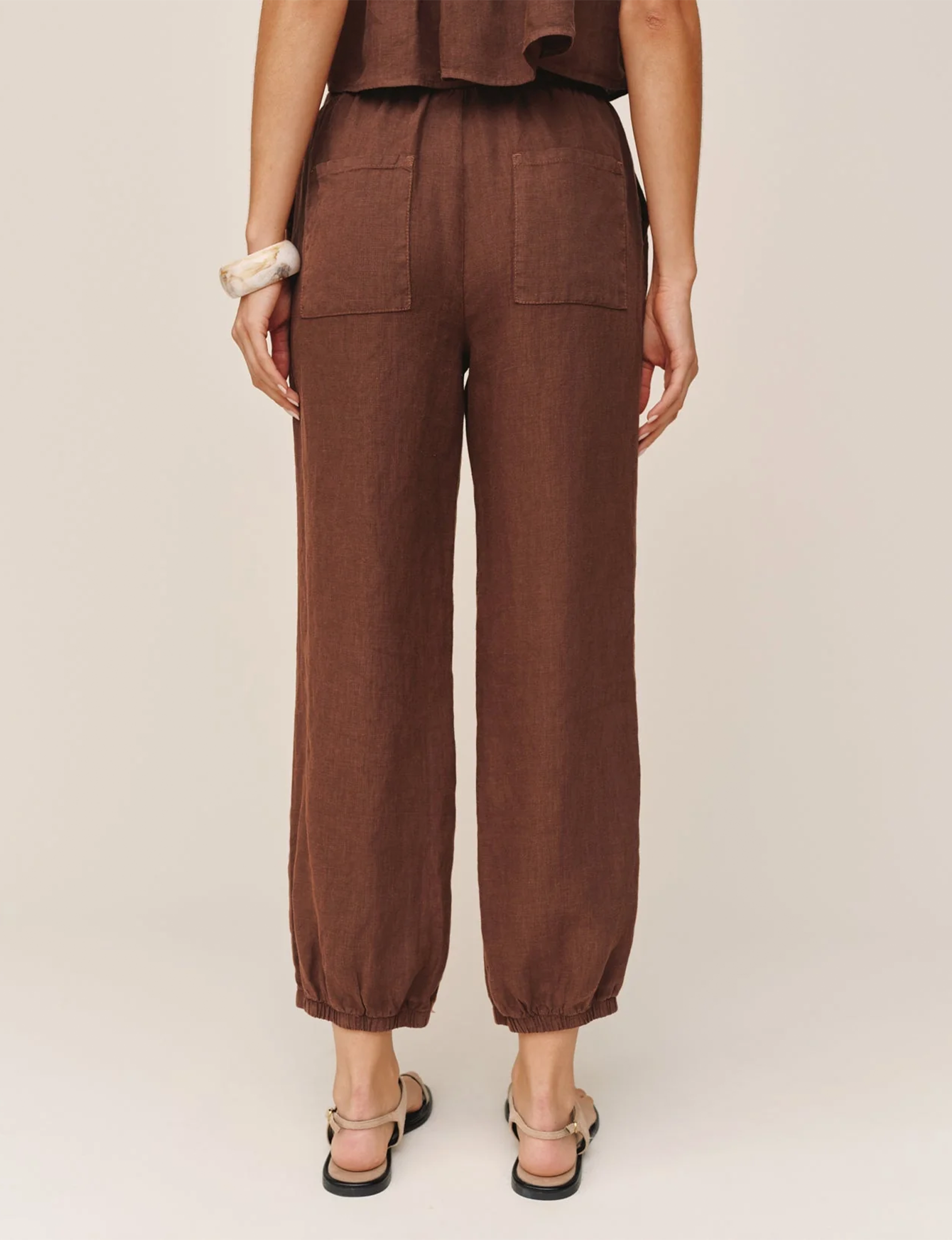 Oversized Femme Jogger, Sea Glass Brown