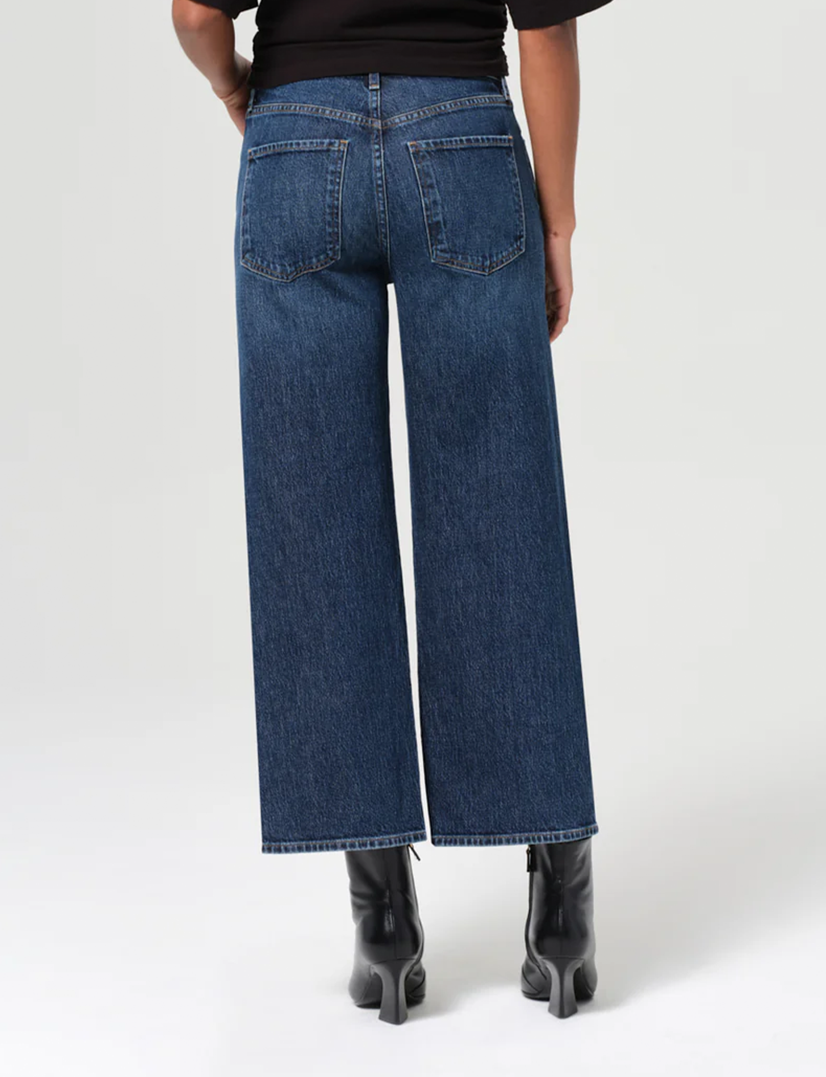 Harper Mid Rise Wide Leg Crop, Echo