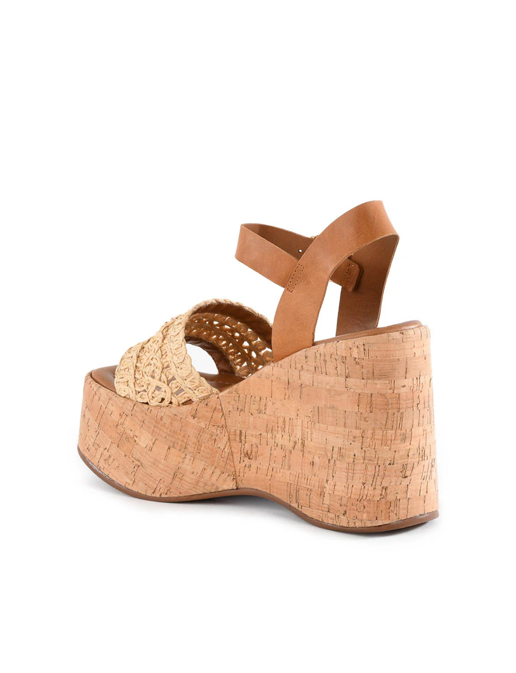 Willow Raffia Sandal, Natural