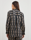 Ledger Blouse, Black/Gold Link