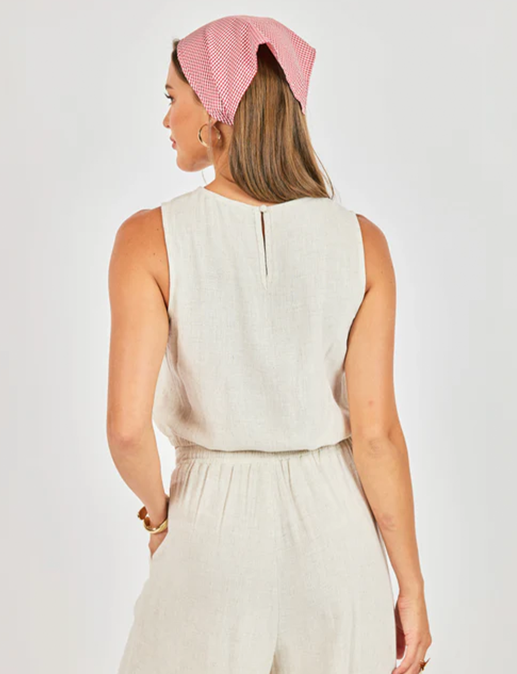 Sugarloaf Linen Top, Oatmeal