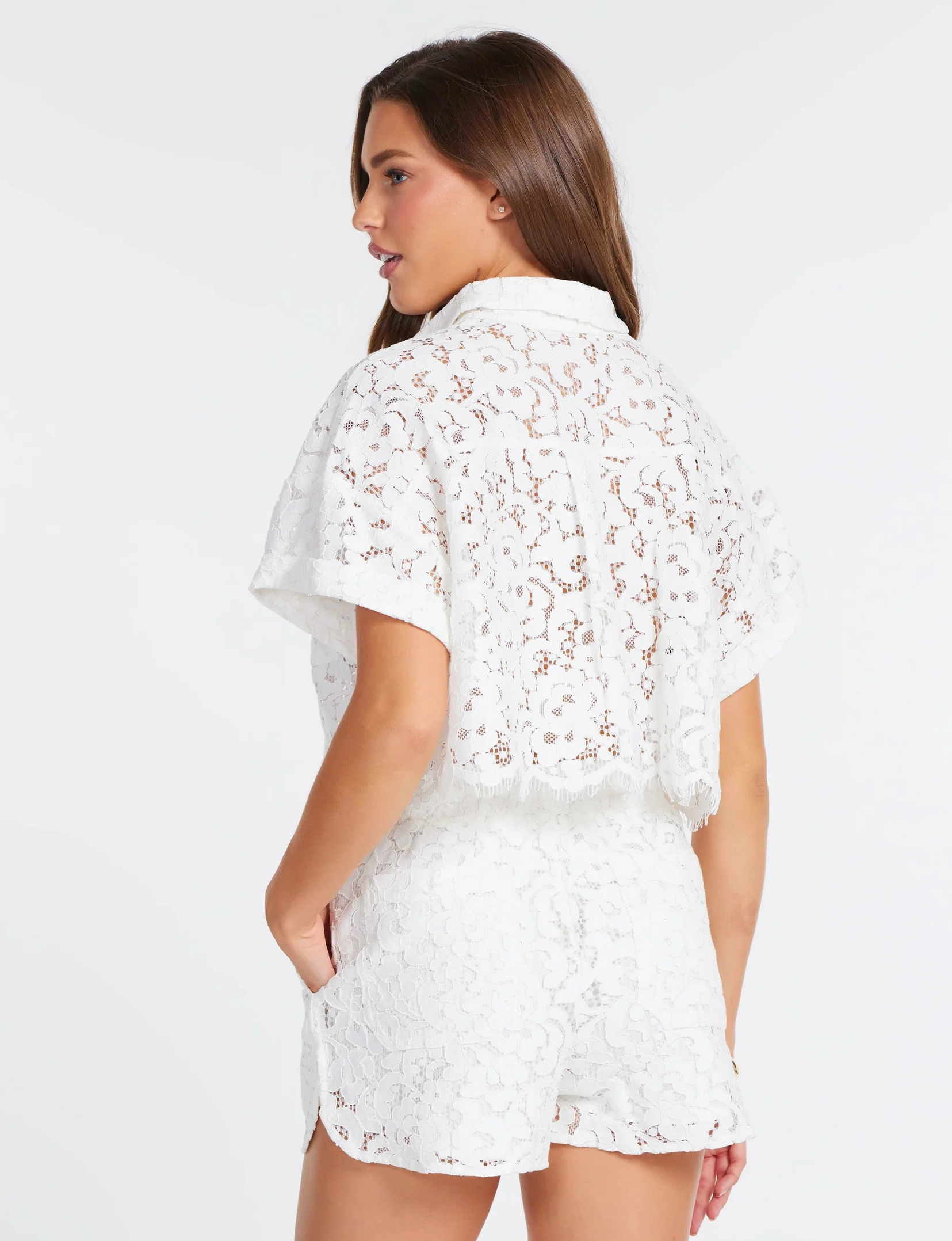 Josephine Lace Short, Salt