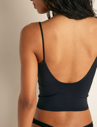 Round Two Skinny Strap Cami, Black