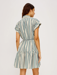 Evaline Dress, Marsala Stripe