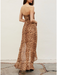 Running Toward Maxi Dress, Leopard