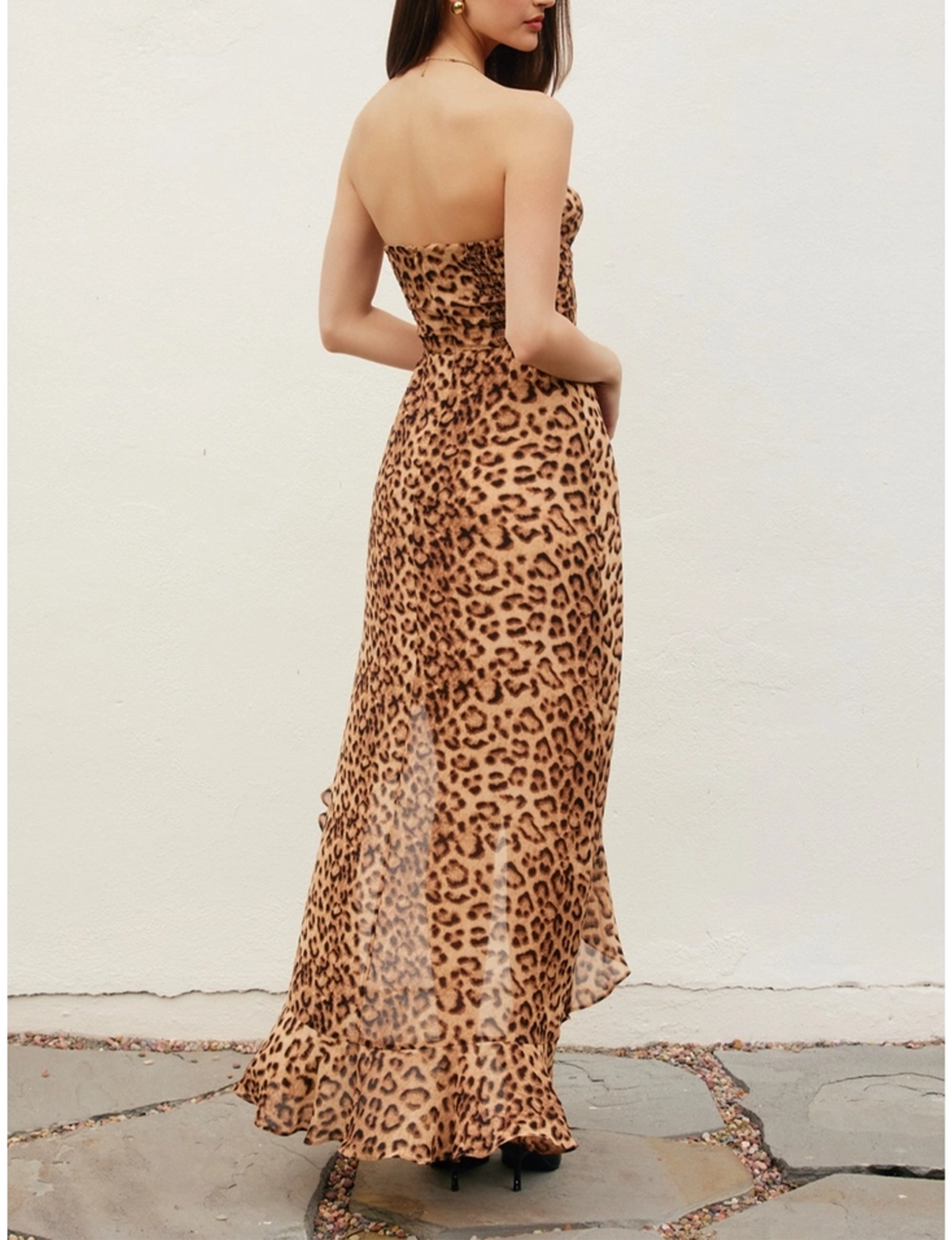 Running Toward Maxi Dress, Leopard