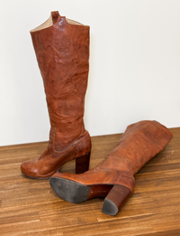 Frye Carson Heel Tab Tall Leather Boot, Brown Leather