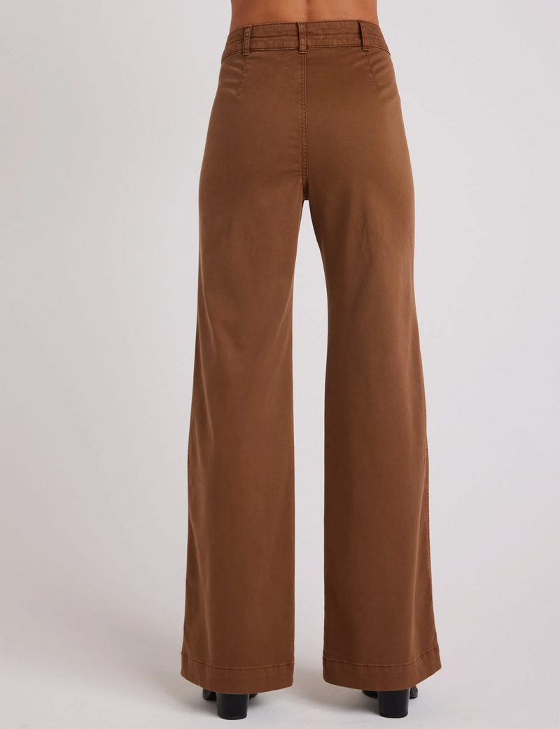 Lola Two Pocket Wide Leg Pant, Spiced Brown