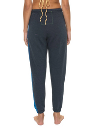 5 Stripe Sweatpants, Charcoal/Blue