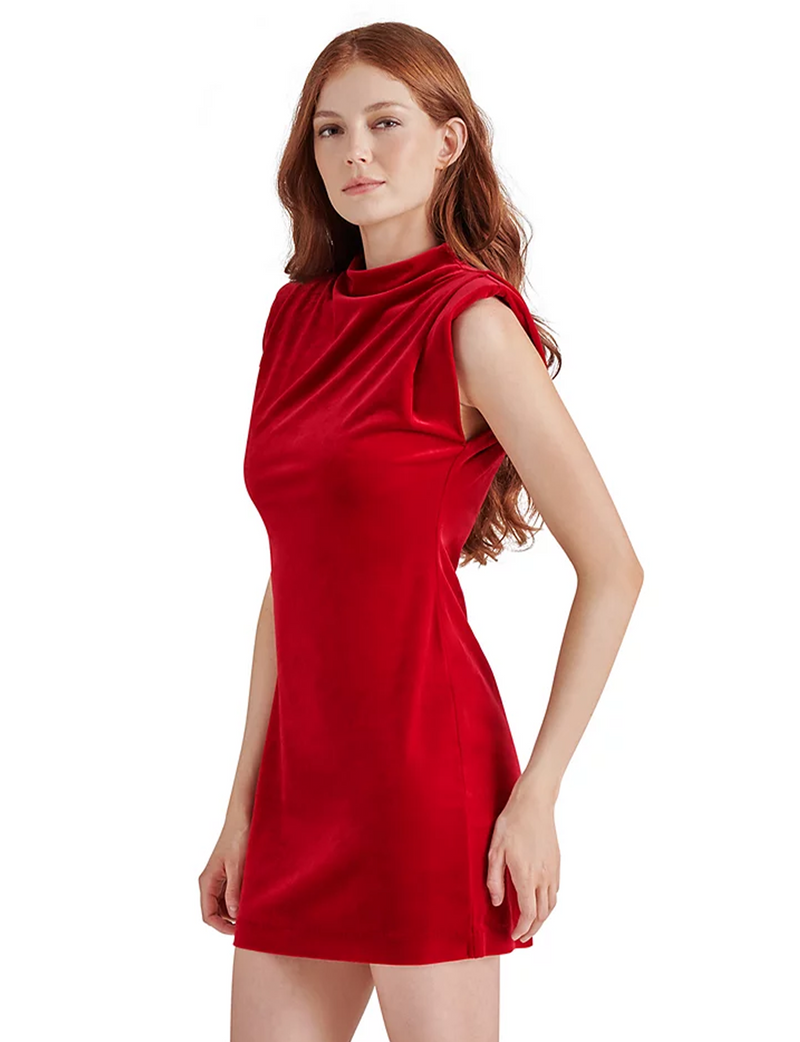 Astoria Velvet Dress, Red Velvet