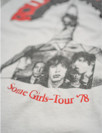Rolling Stones Some Girls Tour '78 Crew Tee, Vintage White