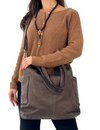 Julia Slouchy Tote, Mushroom