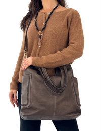 Julia Slouchy Tote, Mushroom