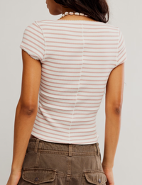 Most Wanted Striped Cardi, Mauve/Ivory