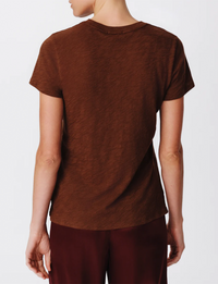 Schoolboy Crew Tee, Pecan Brown