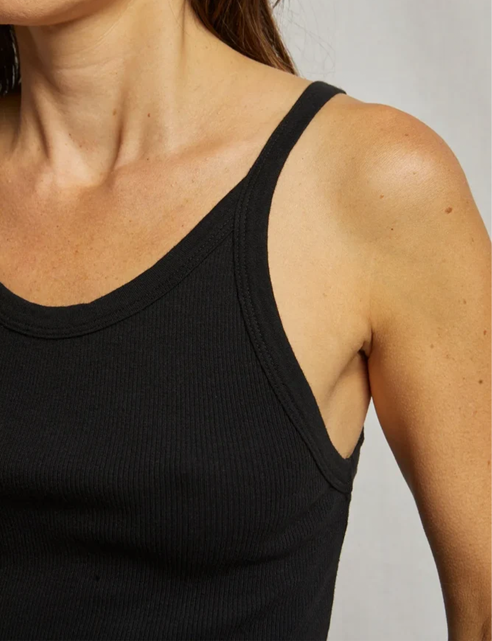 Annie Recycled Tank, True Black