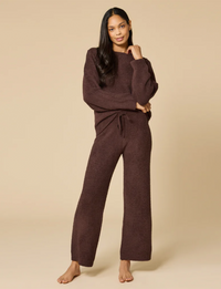 Marshmallow Reverse Seam Bracelet Lounge Set, Espresso