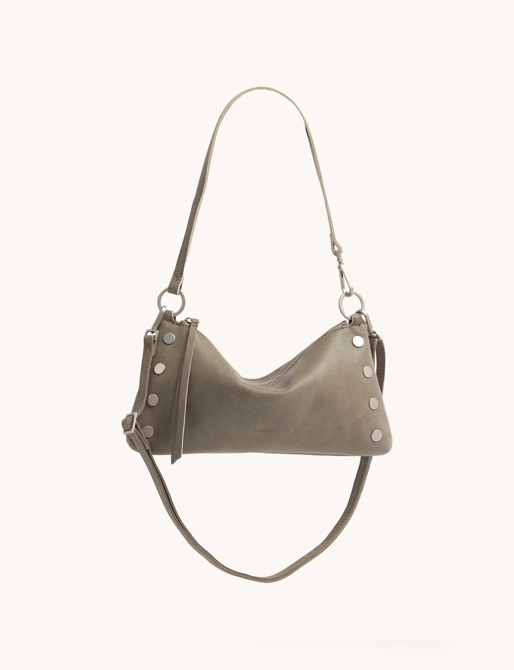 Kyle Small Handbag, Pewter/Brushed Silver