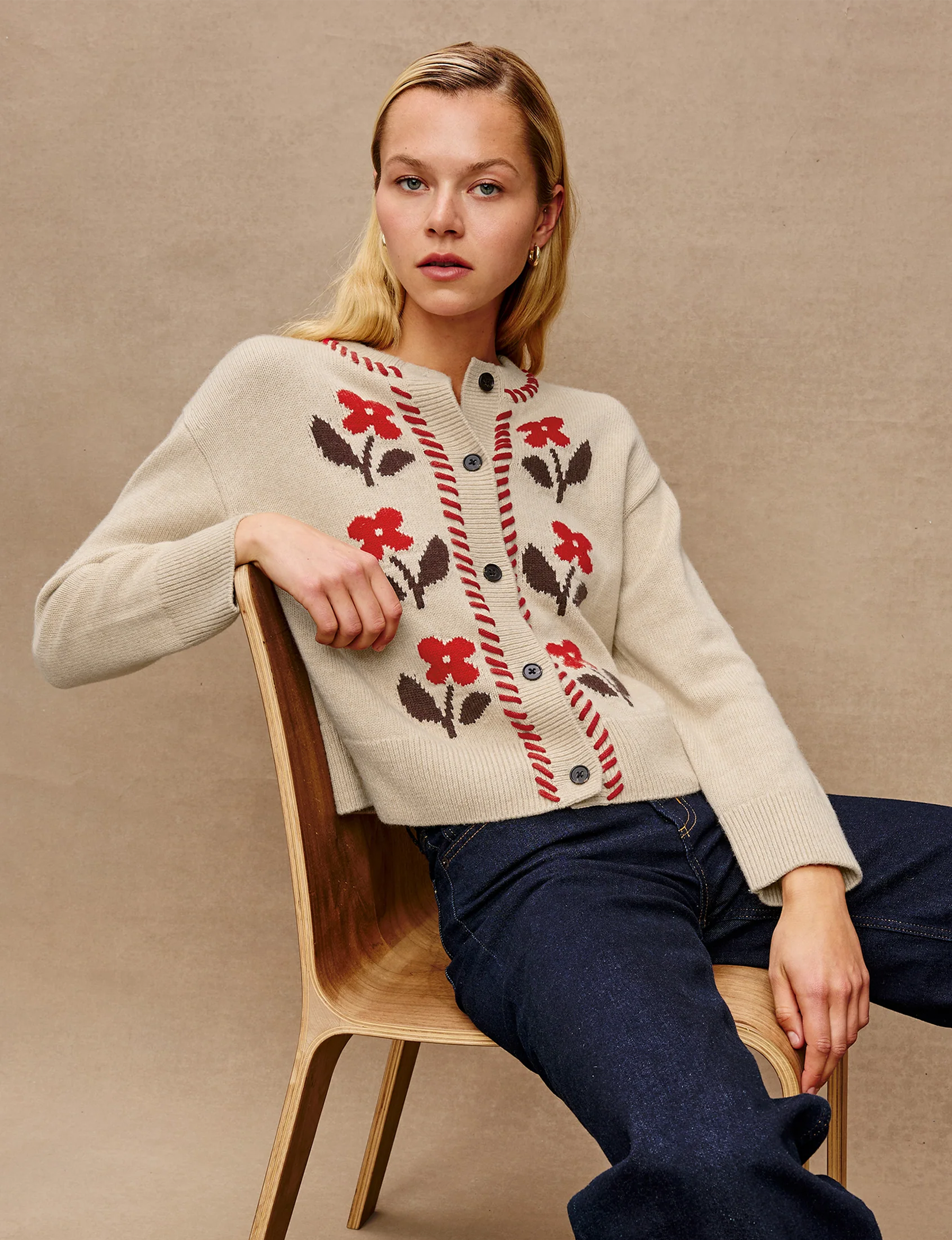 Mavie Cardigan, Carmine Floral