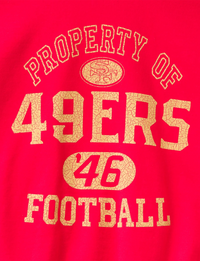 49ers Property Crew Fleece, Red