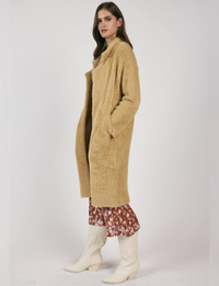 Exile Faux Fur Coat, Tan