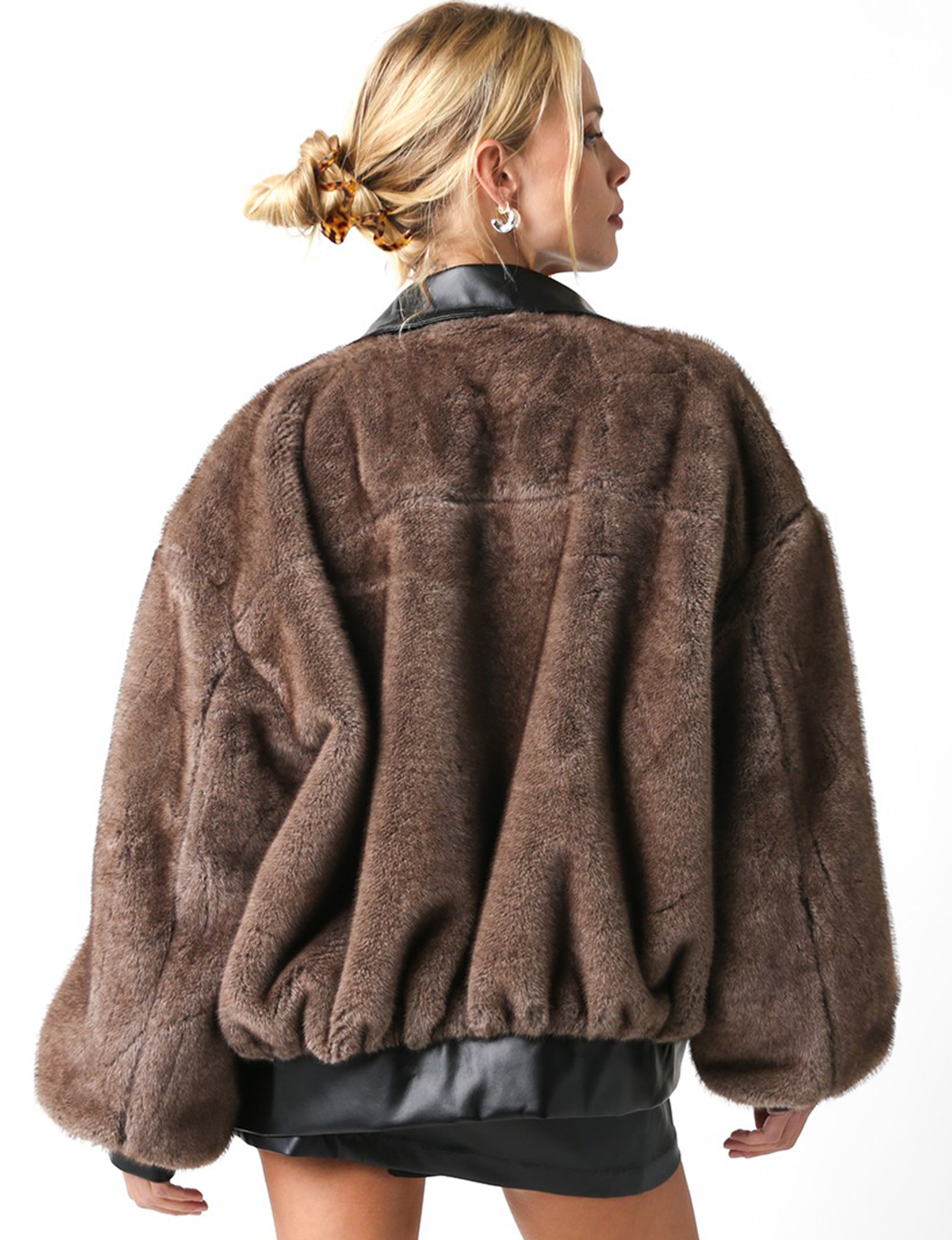 Carrie Oversized Jacket, Brown