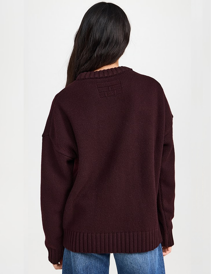 Ritz Cashmere Sweater, Bordeaux