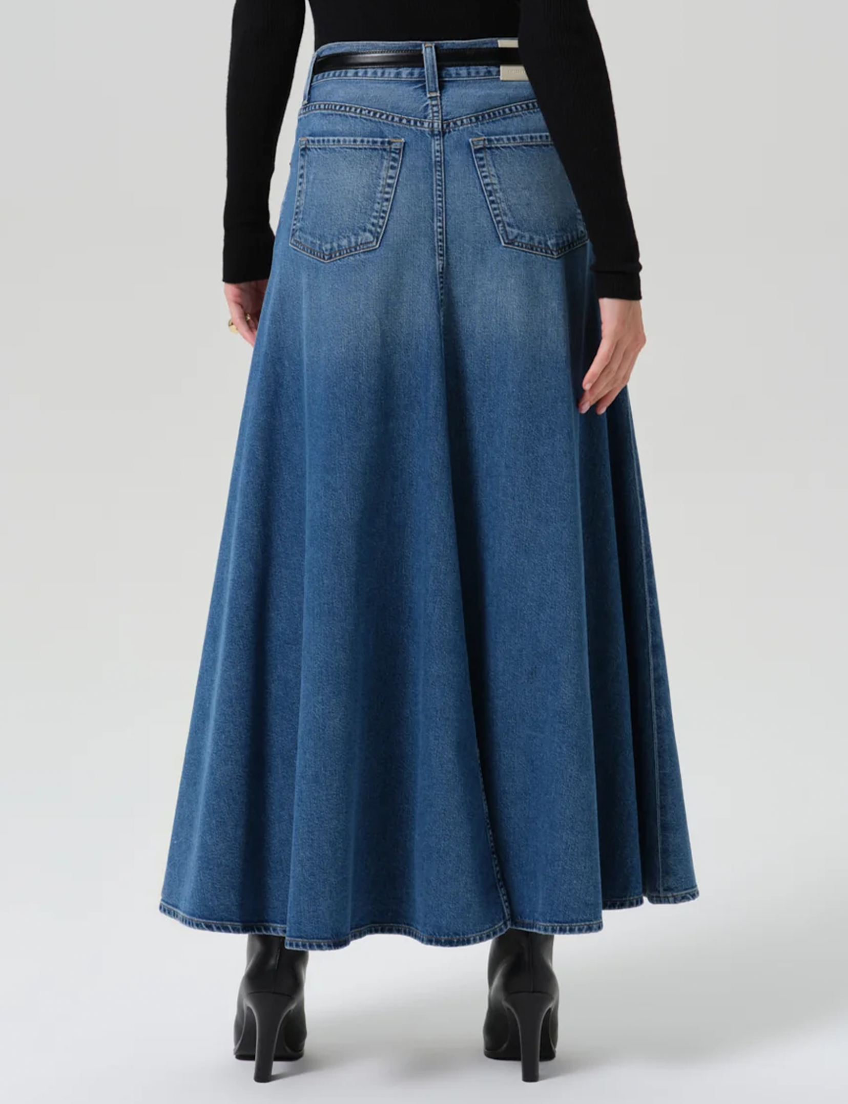 Fluid Maxi Skirt, Iris