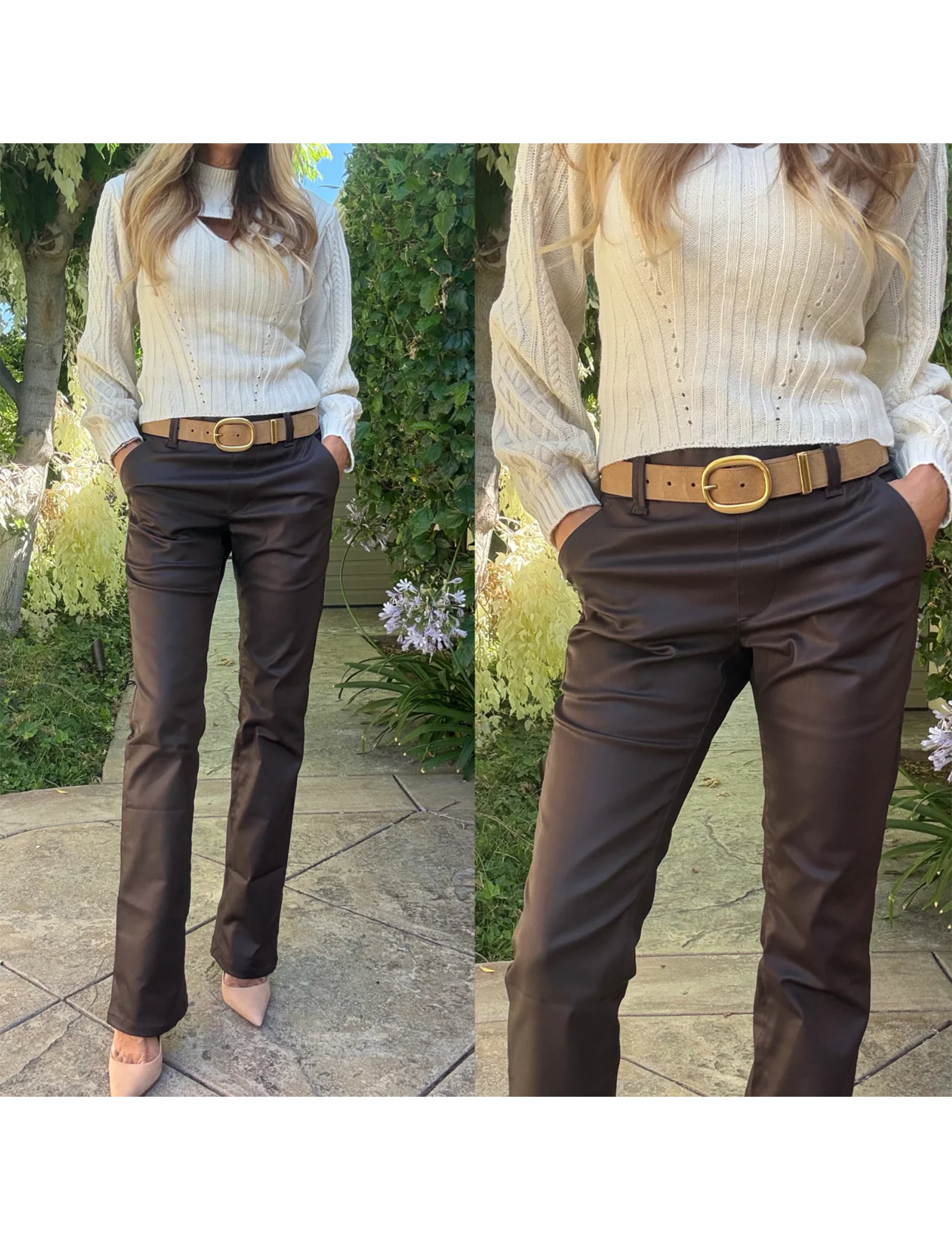 Nansi Vegan Bootcut, Brown