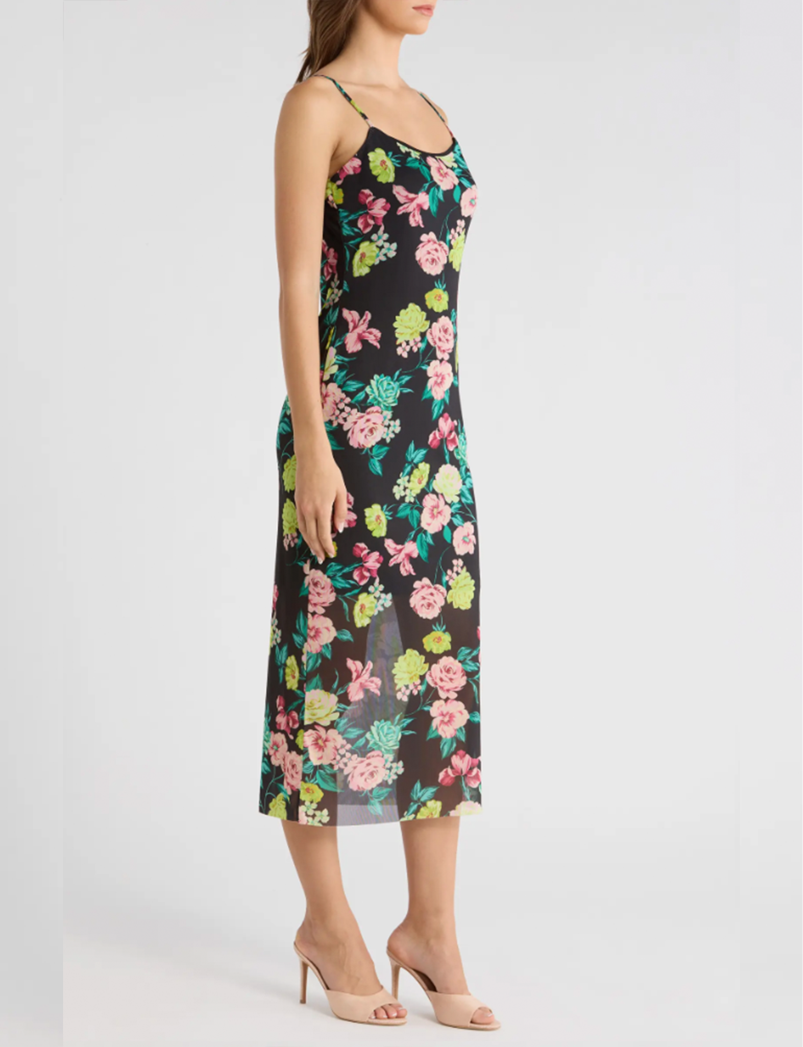 Giselly Dress, Black/Ditsy Floral