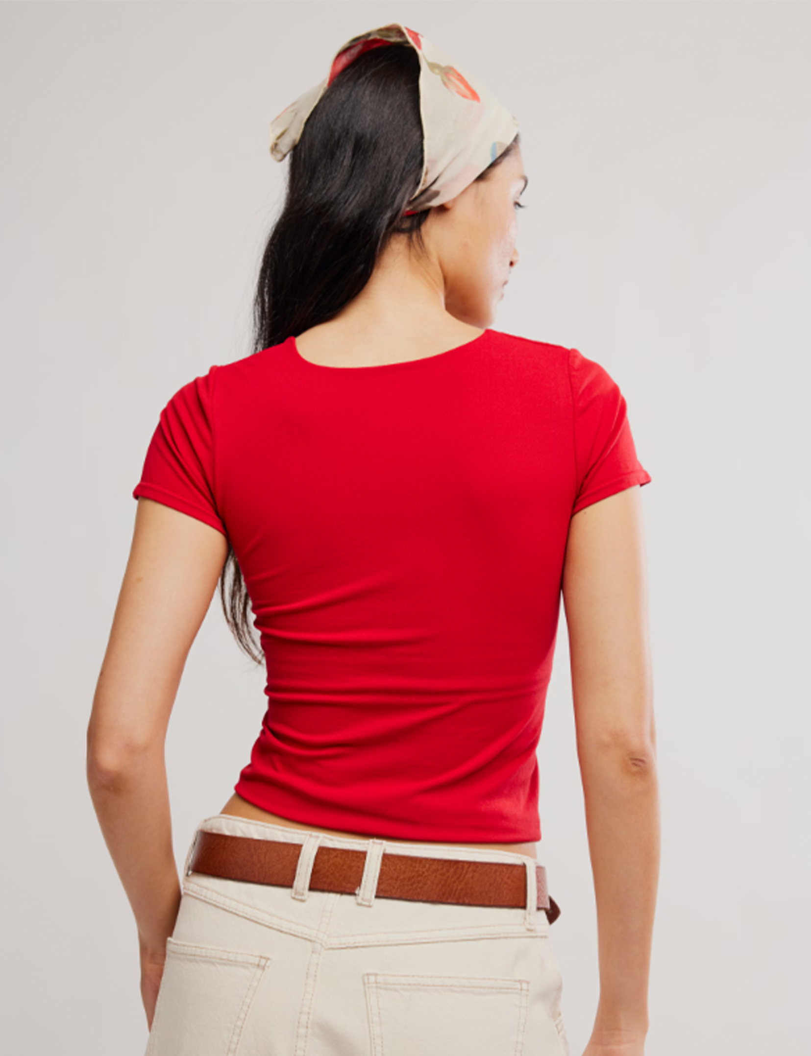 Sunfade Clean Lines Baby Tee, Salsa