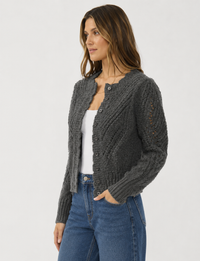 Annaca Cardigan, Charcoal