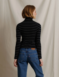 Cindy Turtleneck, Black Stripe
