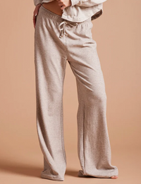 Wide Leg Drawstring Pant, Light Taupe