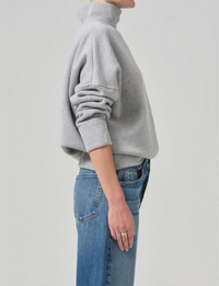 Cara Turtleneck, Heather Grey